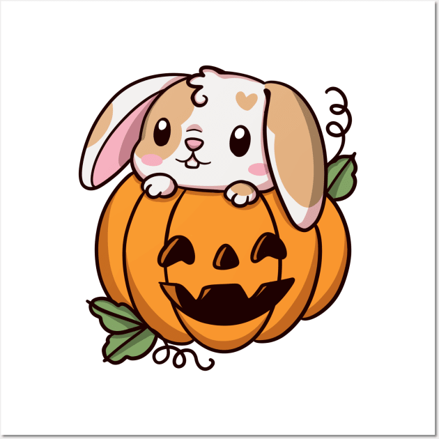 Halloween bunny Wall Art by Jurassic Ink